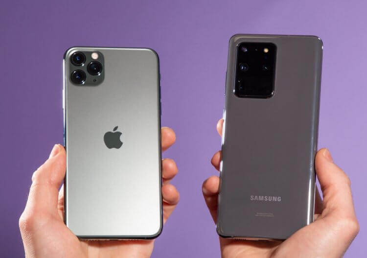 Что дешевле, Android или iPhone. Левый телефон прослужит дольше, чем правый. Источник AppleInsider.ru. Фото.