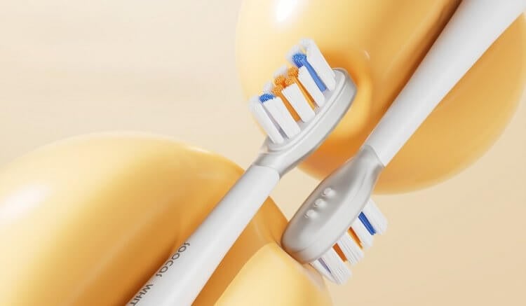 Качественные насадки для зубной щетки. Головка использует щетинки для эффективного удаления зубного налета. Фото.