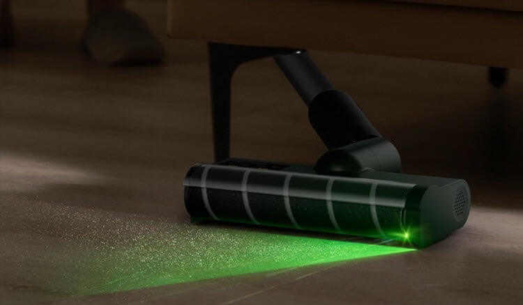 Deerma T30W — пылесос с зеленой подсветкой. Deerma T30W доберется до каждой пылинки. Фото.