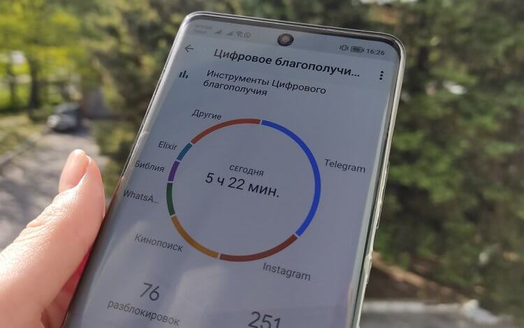 Как посмотреть экранное время на Android. Вы можете получить подробную статистику об использовании смартфона. Фото: honor.ru. Фото.