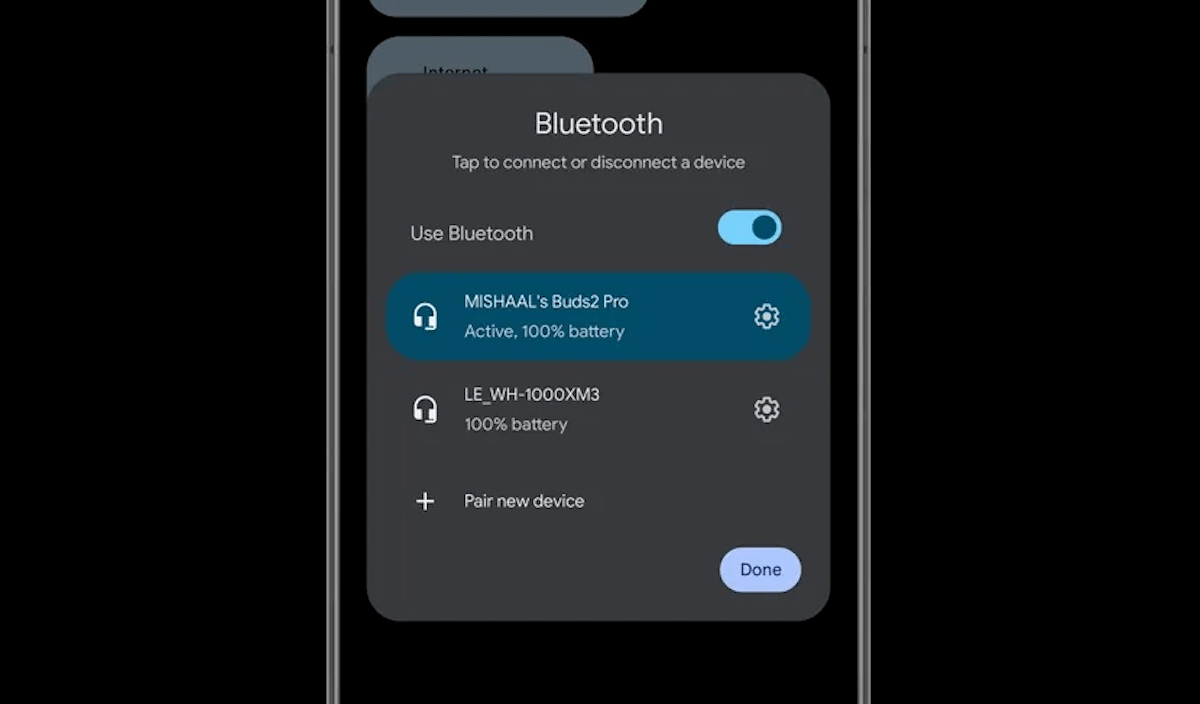 Управление Bluetooth в Android 15. Управление Bluetooth-подключениями станет более удобным. Изображение: Android Authority. Фото.