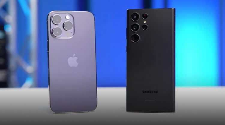 Как лучше всего обновлять смартфон. Между iPhone и Samsung больше общего, чем кажется. Изображение: М.Видео. Фото.