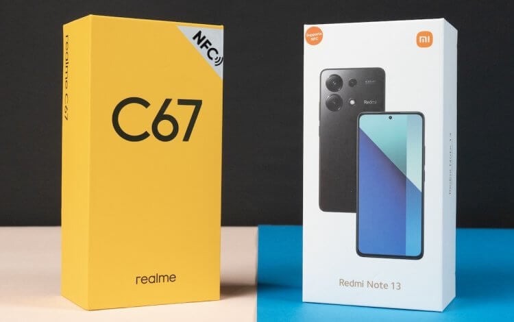 Сравниваем два почти одинаковых телефона — realme С67 и Redmi Note 13. Какой лучше. Наверное, коробки являются самым большим различием между этими смартфонами. Остальное на уровне тонких деталей. Фото.