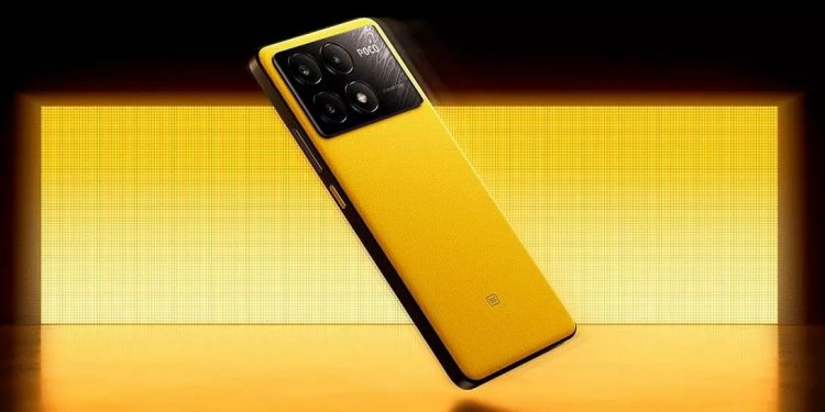 Какой смартфон ПОКО лучше. POCO X6 Pro можно взять в фирменной желтой расцветке. Изображение: mishka-shop.com. Фото.