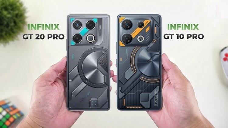 Характеристики Infinix GT 20 Pro. Смартфоны похожи, однако новая модель чуть лучше. Изображение: Gadgets Compare. Фото.