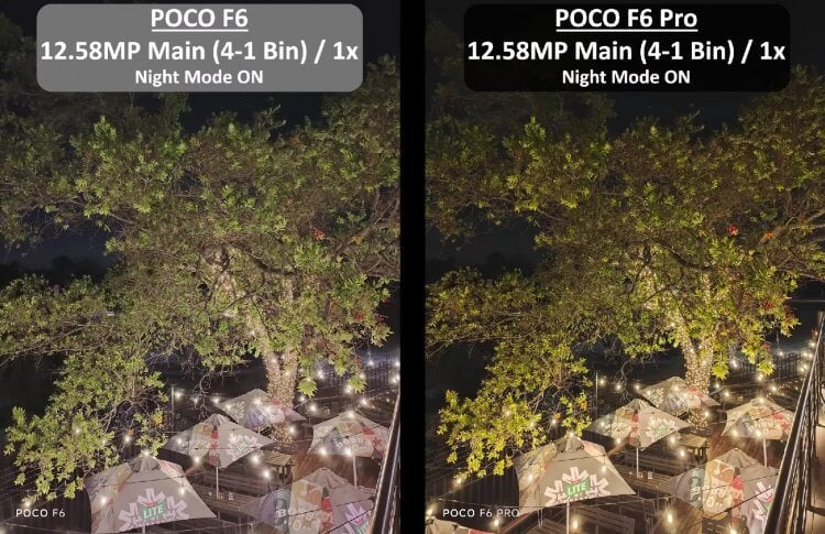 Камеры POCO F6 и POCO F6 Pro. На общем плане заметить преимущество POCO F6 Pro сложно. Фото: Фото: TechNick. Фото.