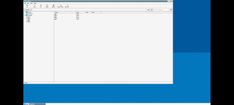Так выглядит эмуляция Windows на широкоформатном дисплее смартфона. Фото.