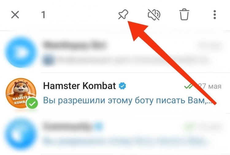 Как скачать Hamster Kombat на Андроид. Закрепите бот Hamster Kombat, чтобы не потерять его среди чатов и каналов, или создайте для игры отдельную папку в настройках Telegram. Фото.
