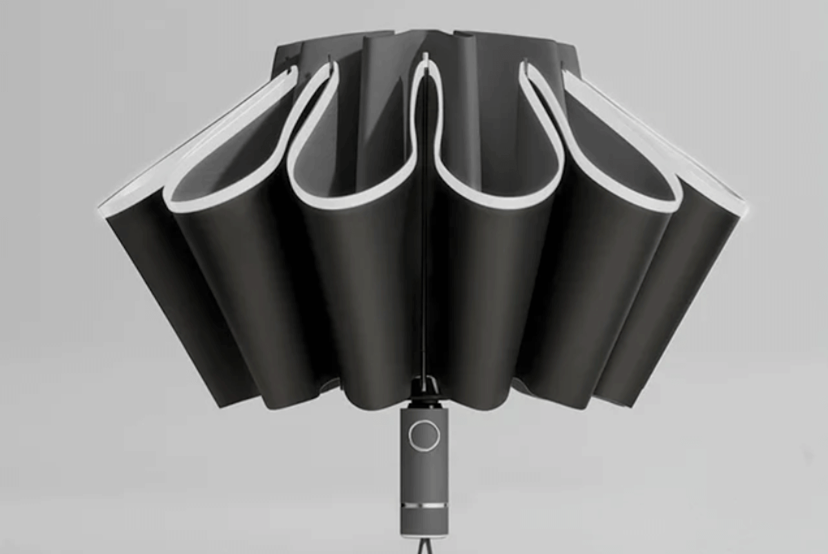 Автоматический складной зонт с защитой от ветра. Изображение: AliExpress. Фото.