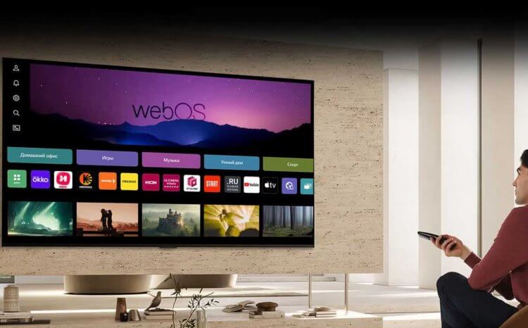 Какой Смарт ТВ лучше. WebOS выглядит довольно симпатично, но ее функциональности может не хватить. Фото.