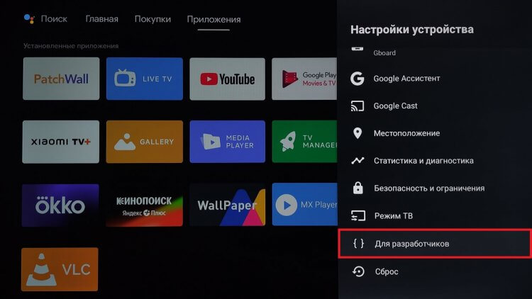 Настройки для разработчиков на Android TV. А вот и тот самый раздел. Настройки для разработчиков на Android TV. А вот и тот самый раздел. Фото.
