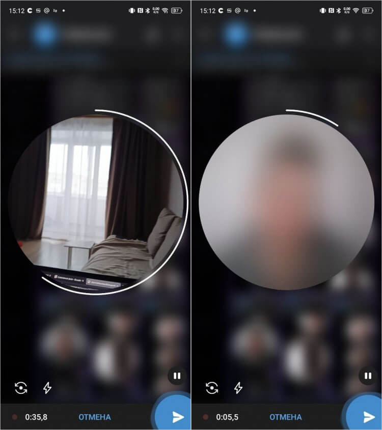 Как сделать кружки в Телеграм на Андроид плавнее. Camera 2 API быстрее (слева) переключается между камерами. Как сделать кружки в Телеграм на Андроид плавнее. Camera 2 API быстрее (слева) переключается между камерами. Фото.