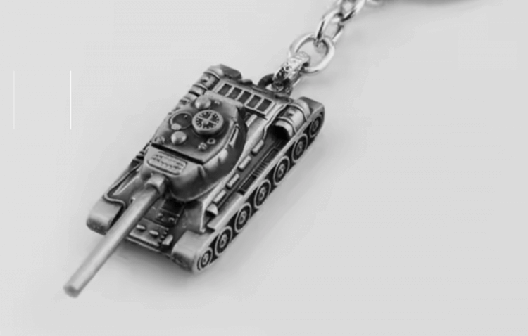Металлический брелок в виде танка. Изображение: AliExpress. Металлический брелок в виде танка. Изображение: AliExpress. Фото.