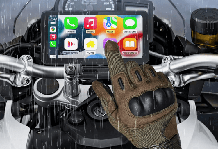 GPS-навигатор для мотоцикла c CarPlay и Android Auto. Изображение: AliExpress. Фото.