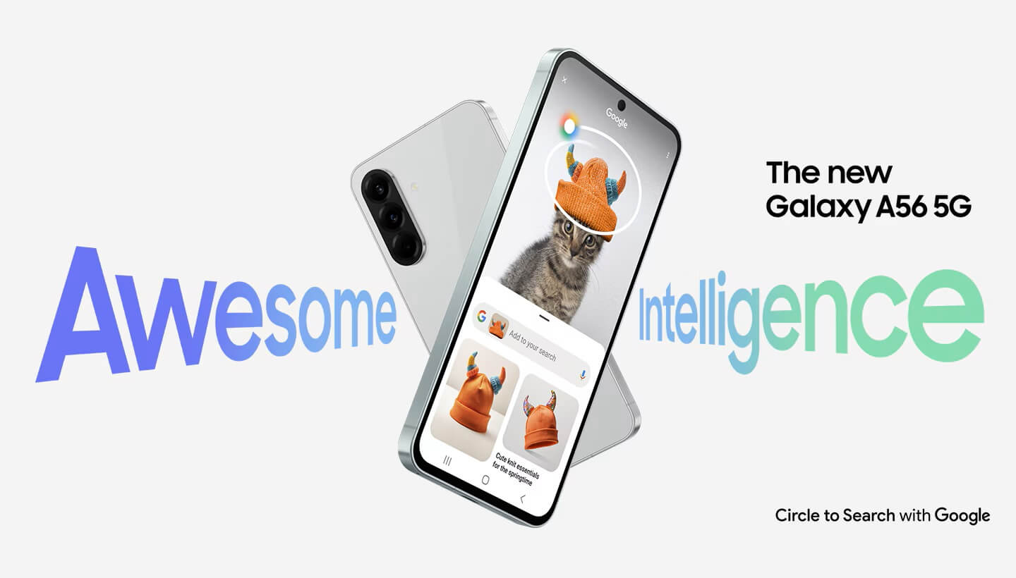 Цена на Samsung Galaxy A56 быстро снижается. Galaxy A56 — единственный недорогой Samsung с металлической рамой. Фото.