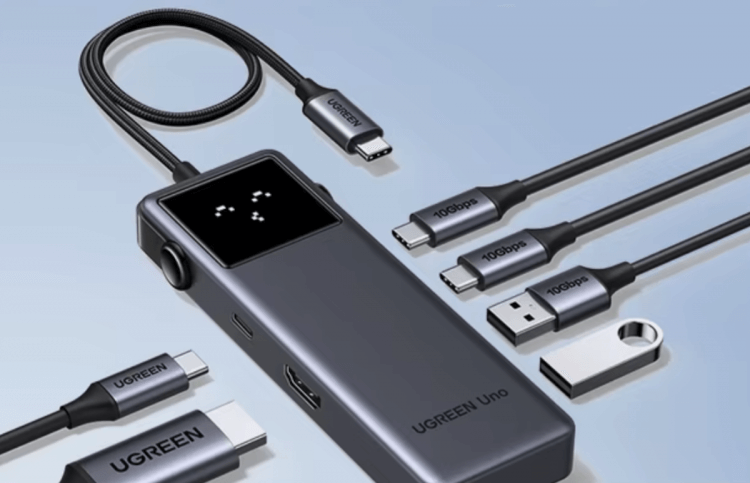 USB-C концентратор UGREEN с 7 портами. Изображение: AliExpress. Фото.