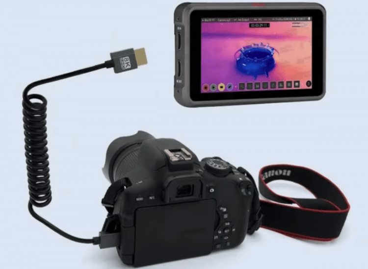 Пружинный кабель HDMI. Изображение: AliExpress. Фото.