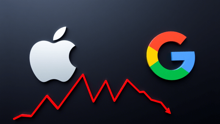 Как Apple обрушила свои акции одним заявлением. Google тоже зацепило. Фото.
