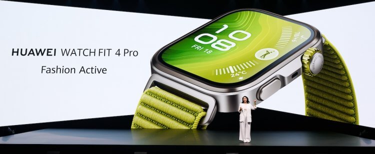 Самый удобный смарт-трекер. HUAWEI Watch Fit 4 Pro получили вращающуюся головку для управления. Изображение: HUAWEI. Фото.
