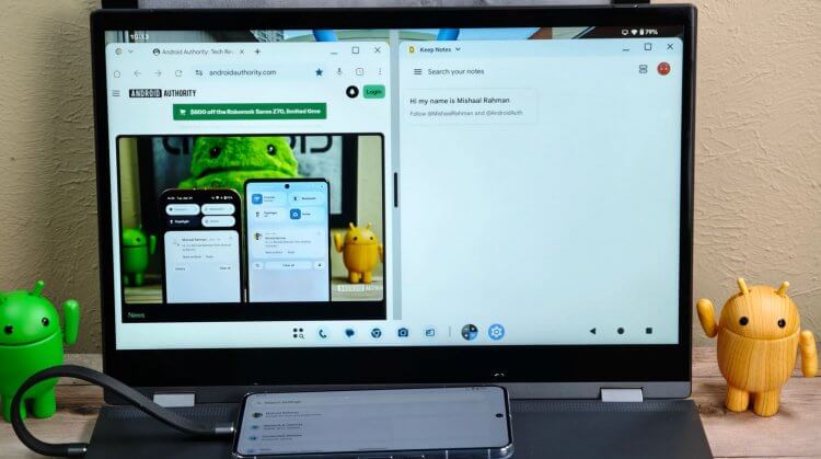 Google превратит ваш Андроид-смартфон в полноценный компьютер. Понадобится только внешний дисплей. Многозадачность позволяет запускать несколько окон одновременно. Фото: androidauthority.com. Фото.