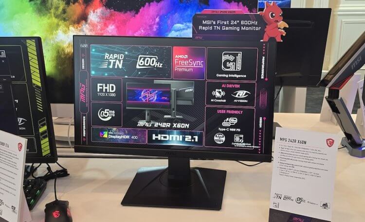 А вы говорите, зачем нужна RTX 5090. MSI выпустила монитор с частотой 600 Гц. Фото.