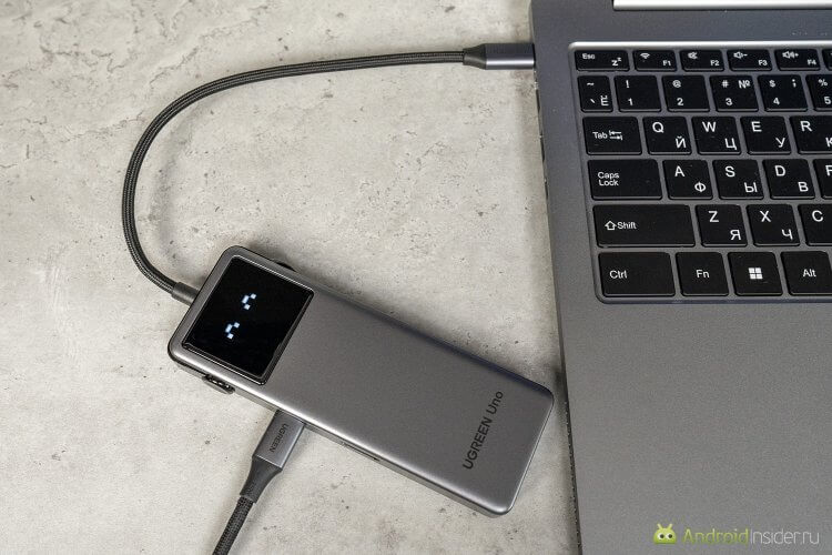 Как подключить все через один USB Type-C. Проверили на себе хаб UGREEN Uno 6-в-1. Фото.