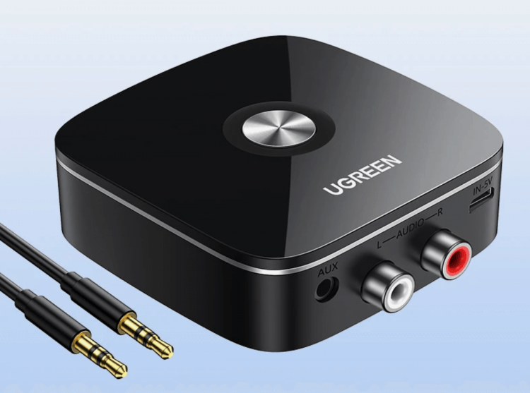 Bluetooth-адаптер AUX с Bluetooth 5.3. Изображение: AliExoress. Bluetooth-адаптер AUX с Bluetooth 5.3. Изображение: AliExoress. Фото.