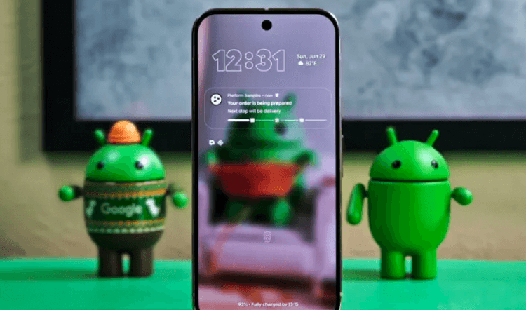 Отслеживание такси и доставки, как на iPhone, появится в Android 16. Функция Live Update наконец-то добралась до Android. Изображение: androidauthority. Фото.