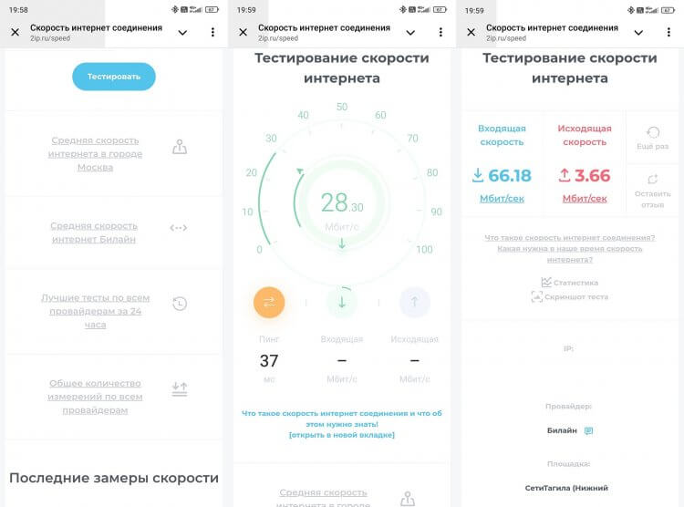 Проверка интернета через 2IP. Удобный сервис с подробной статистикой. Фото.