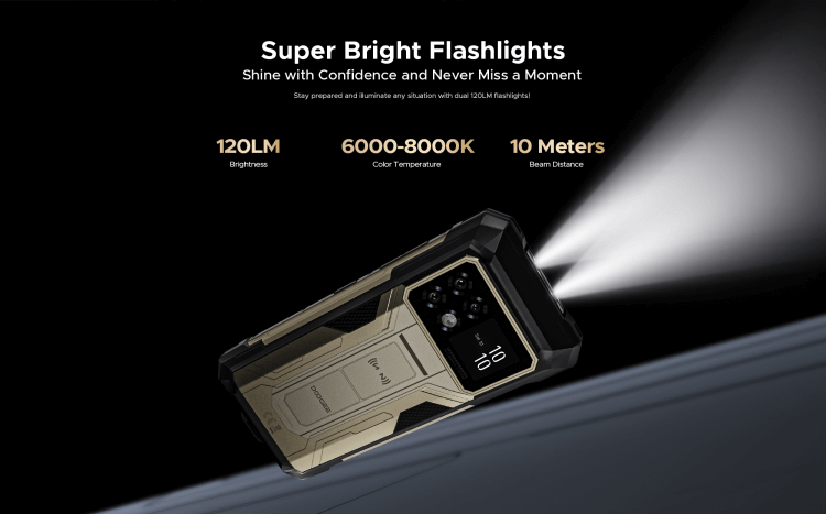 DOOGEE S200 Max — защищенный смартфон, который работает там, где твой сяоми даже не включится. Два фонарика не дадут вам потерять ориентацию в темноте. Фото.