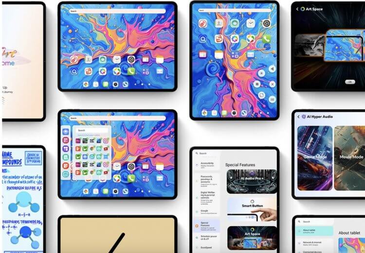 Какой планшет на Android выбрать летом 2025 и не переплатить. Планшет поддерживает многозадачность и может работать с несколькими приложениями. Фото.