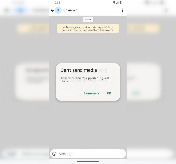 Когда появятся гостевые чаты в WhatsApp. Так выглядит интерфейс гостевого чата. Когда появятся гостевые чаты в WhatsApp. Так выглядит интерфейс гостевого чата. Фото.