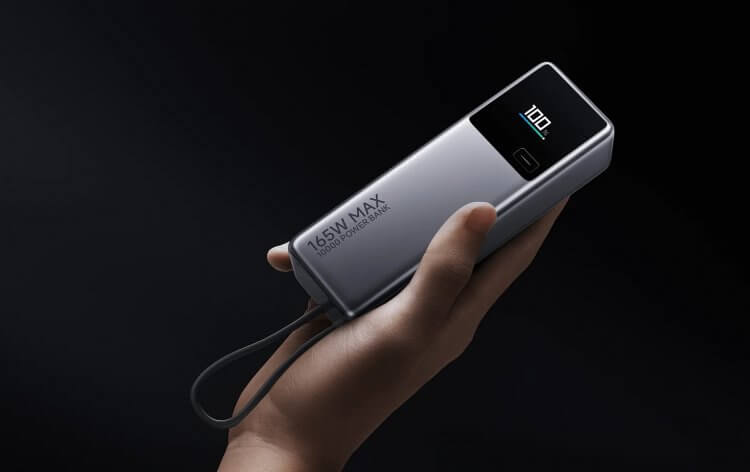 Мощный повербанк Xiaomi с зарядкой 165 Вт. Повербанк для максимально быстрой зарядки. Фото.