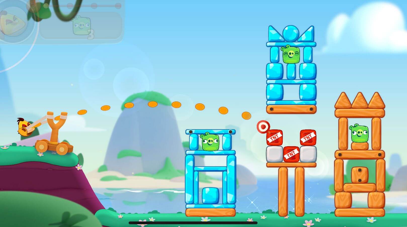 Скачать Angry Birds на Android. Игра про птичек до сих пор подкупает своим геймплеем и графикой. Фото.