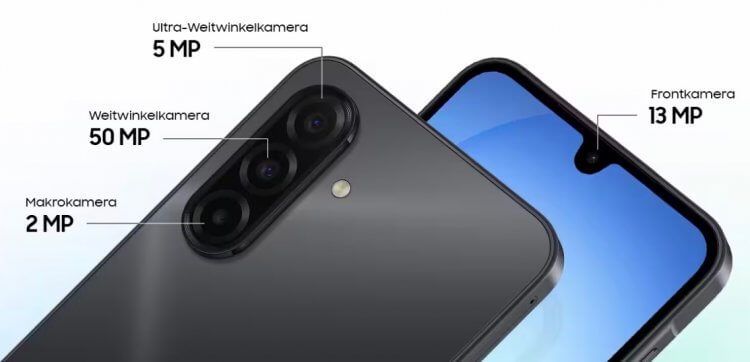 Отличия Galaxy A17 4G и Galaxy A17 5G. В новом смартфоне камера лишилась OIS, но зато Galaxy A17 4G сохранил 6 лет обновлений. Изображение: Samsung. Отличия Galaxy A17 4G и Galaxy A17 5G. В новом смартфоне камера лишилась OIS, но зато Galaxy A17 4G сохранил 6 лет обновлений. Изображение: Samsung. Фото.