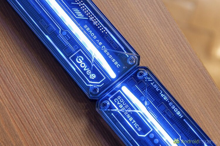 Gaming Wall Light — подсветка в стиле киберпанк. Так же возможно соединение «в стык». Фото.