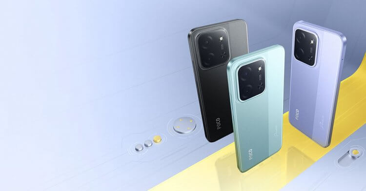 POCO C85 — надежный смартфон для тех, кто не гонится за модой. Всё нужное есть, цена реально радует. Смартфон хоть и дешевый, но весьма симпатичный. Фото.
