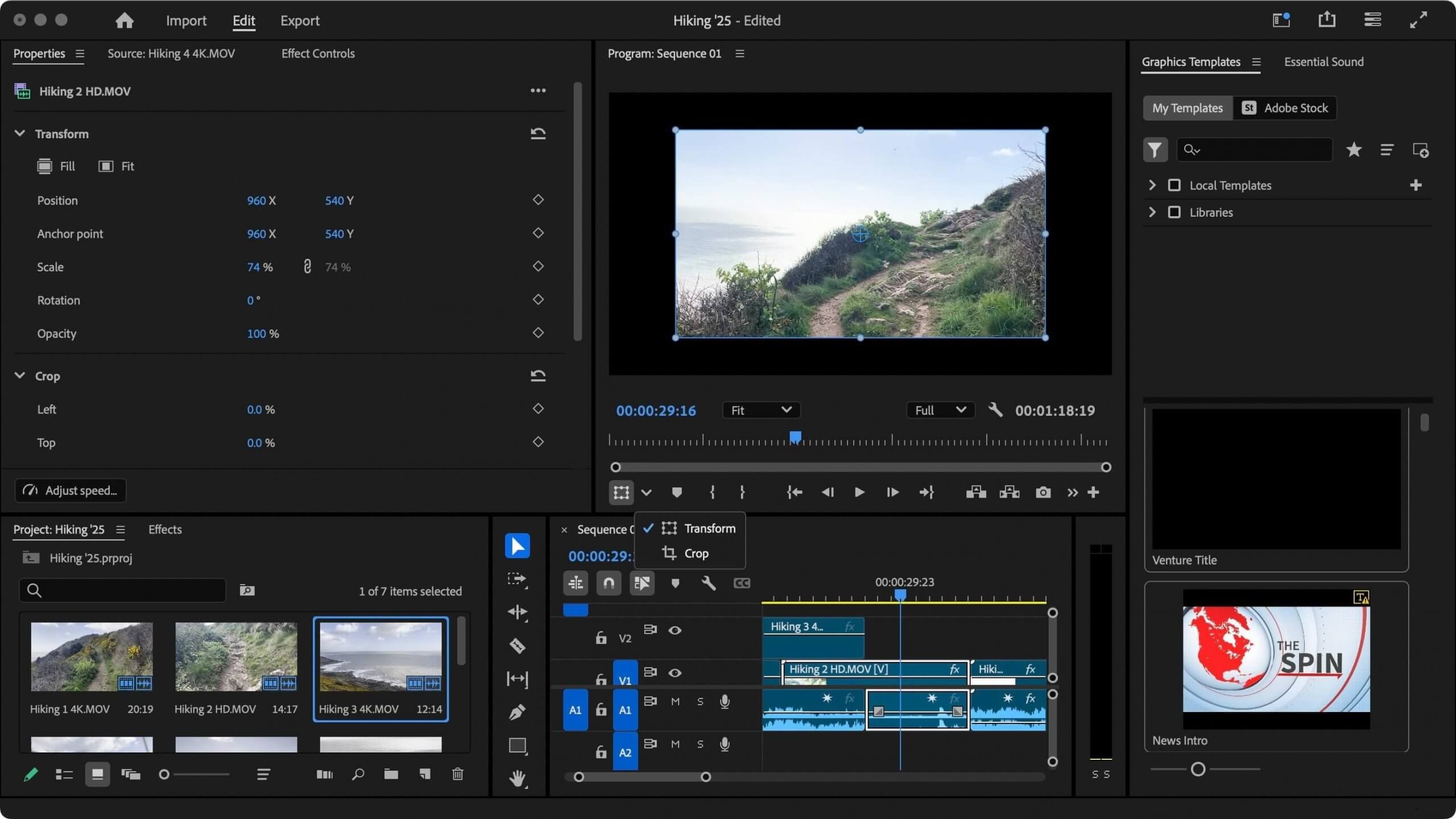 Adobe Premiere Pro. Решение Adobe — одно из самых популярных в отрасли. Фото.