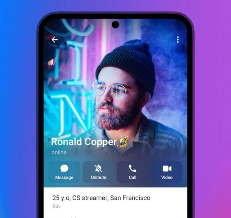 Музыка в профиле Telegram. Спустя несколько лет оформление профиля добралось и до Android. Музыка в профиле Telegram. Спустя несколько лет оформление профиля добралось и до Android. Фото.