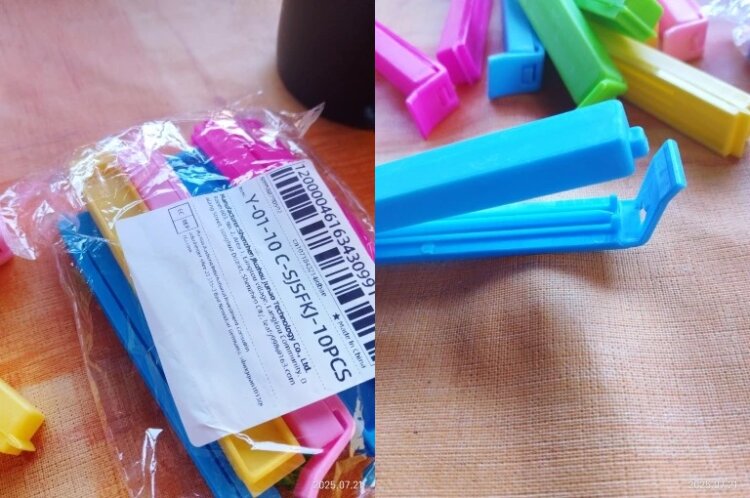Полезные зажимы для пакетов. Теперь ваши продукты будут долго сохранять свою свежесть. Полезные зажимы для пакетов. Теперь ваши продукты будут долго сохранять свою свежесть. Фото.