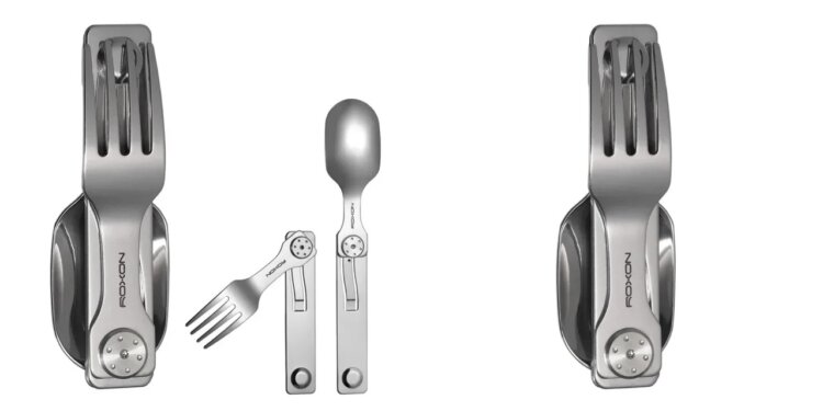 Складные столовые приборы. Набор для походов и поездок. Складные столовые приборы. Набор для походов и поездок. Фото.