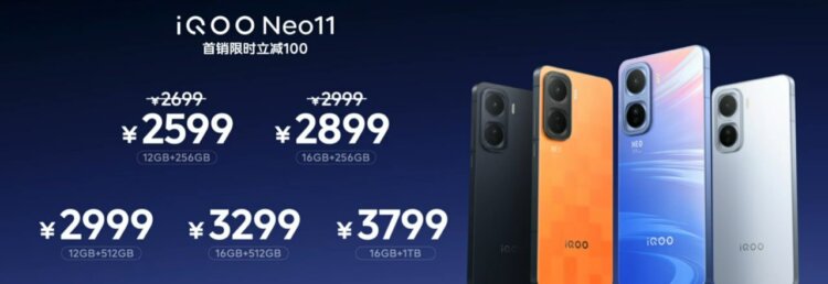 Сколько стоит iQOO Neo11. Очень приятный ценник за новый смартфон. Изображение: iQOO. Сколько стоит iQOO Neo11. Очень приятный ценник за новый смартфон. Изображение: iQOO. Фото.