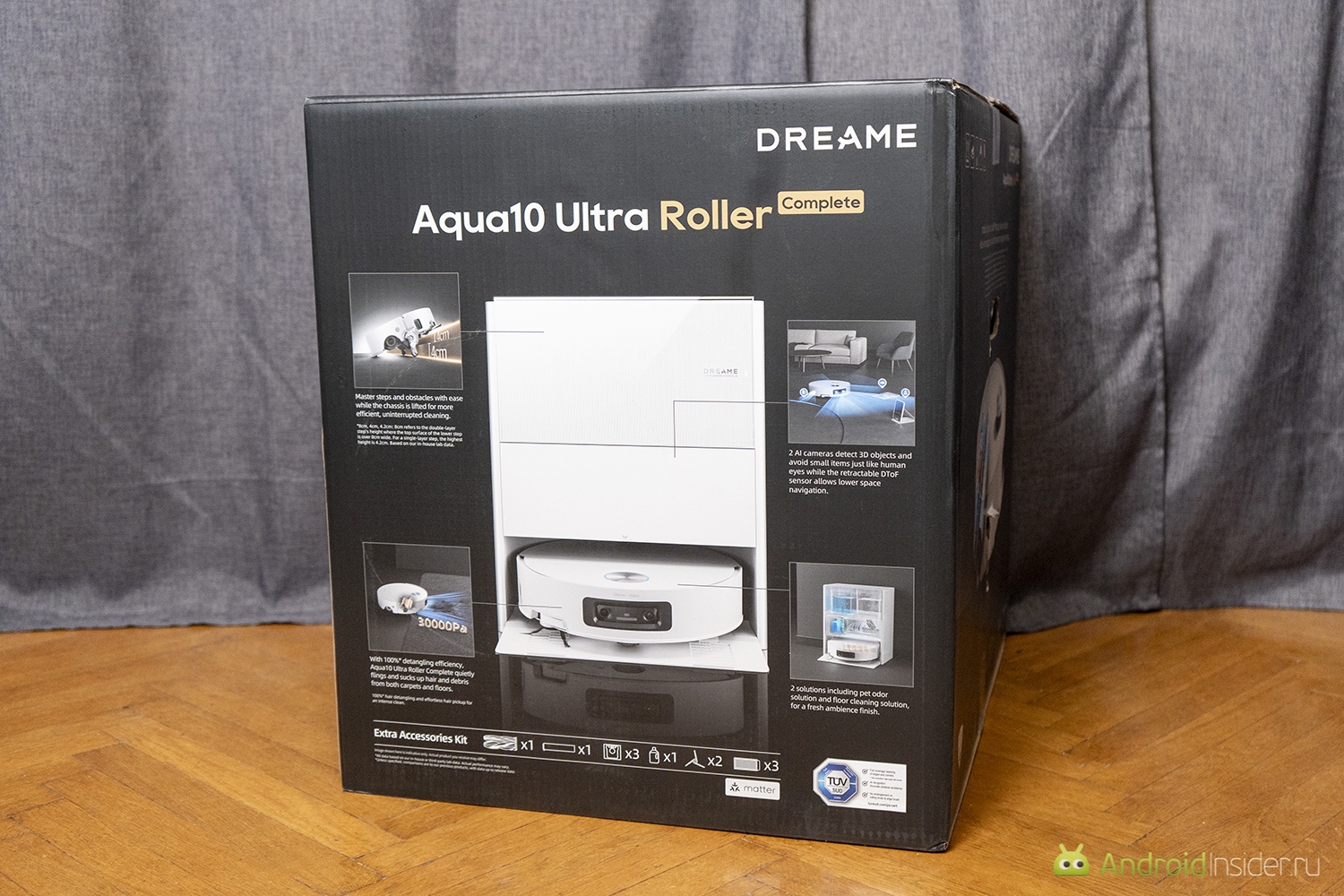 Что в комплекте с роботом-пылесосом. Коробка большая и тяжелая. Что в комплекте с роботом-пылесосом. Коробка большая и тяжелая. Фото.