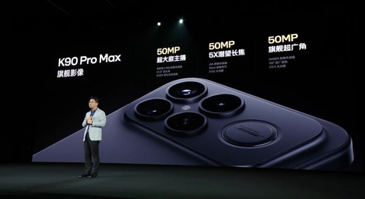 Характеристики Redmi K90 Pro Max. Основная камера топовая, зум тоже как у более дорогих конкурентов. Изображение: Redmi. Характеристики Redmi K90 Pro Max. Основная камера топовая, зум тоже как у более дорогих конкурентов. Изображение: Redmi. Фото.