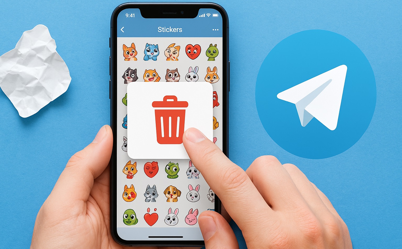 Как удалить стикеры в Telegram на Android