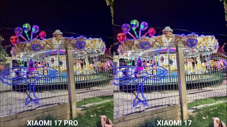 Камеры Xiaomi 17 и Xiaomi 17 Pro. Заметна лишь небольшая разница в цветопередаче. Изображение: Techy Artist. Фото.