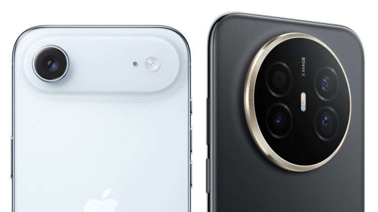 Сравнение Mate 70 Air и iPhone Air. Кто круче? Изображение: HUAWEI/Apple. Сравнение Mate 70 Air и iPhone Air. Кто круче? Изображение: HUAWEI/Apple. Фото.