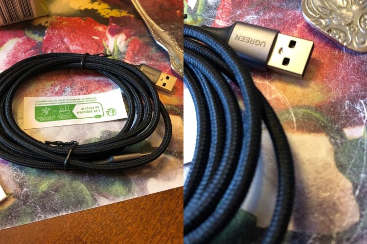 USB-кабель от UGREEN. Качественный кабель на несколько лет вперед. USB-кабель от UGREEN. Качественный кабель на несколько лет вперед. Фото.