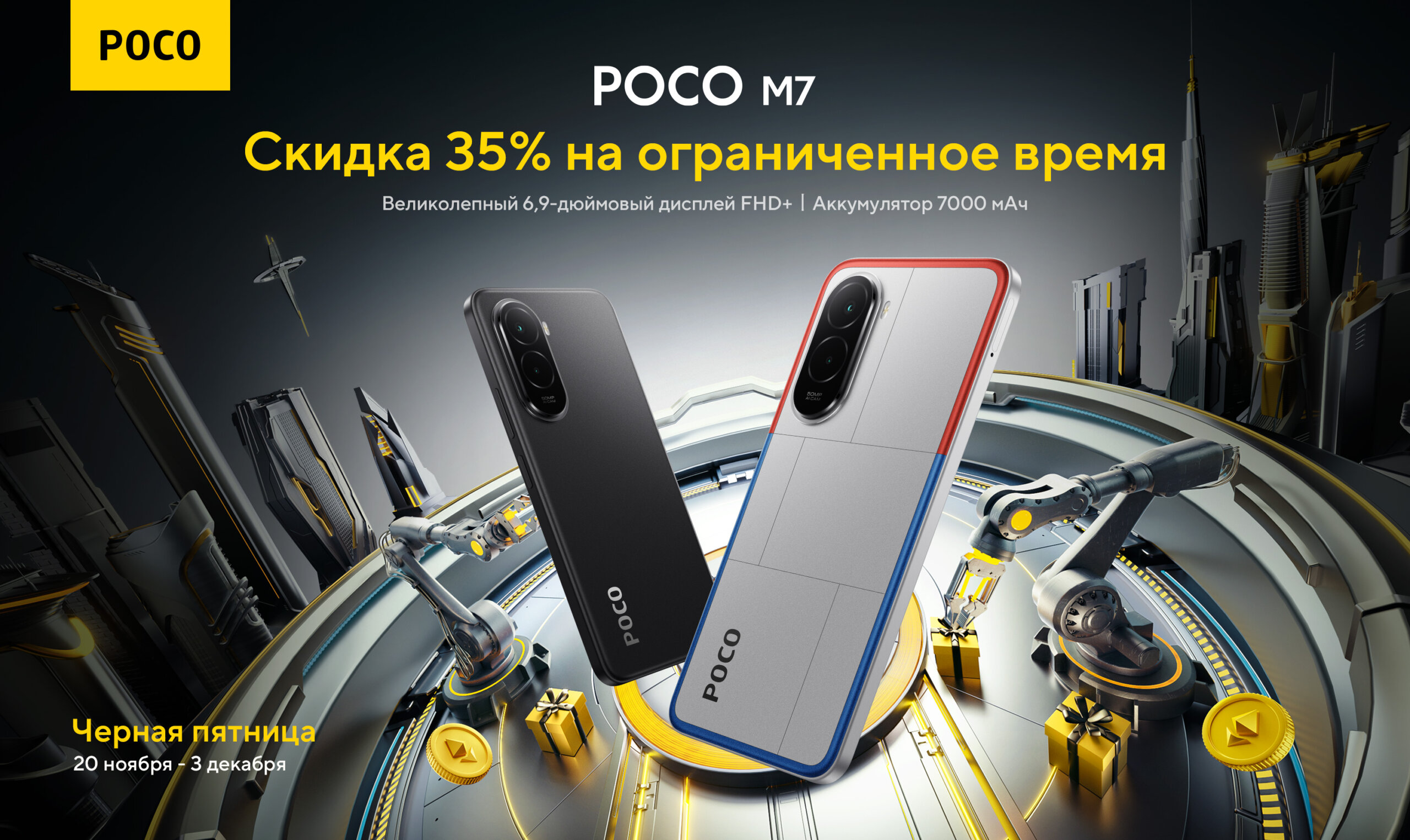Кому подойдет бюджетный POCO M7. Дешевле нормальный смартфон вы уже не найдете. Фото.