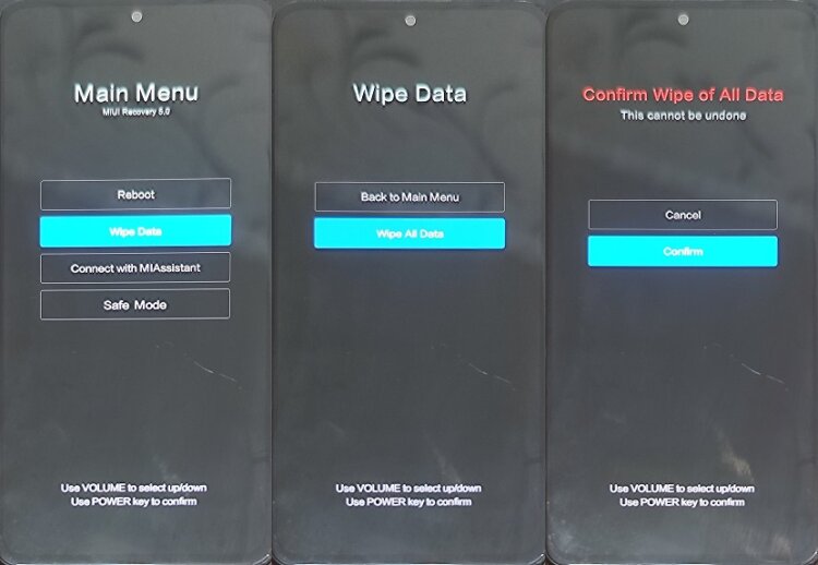 Как сбросить Xiaomi до заводских настроек кнопками. Управление в Recovery Mode осуществляется кнопками. Как сбросить Xiaomi до заводских настроек кнопками. Управление в Recovery Mode осуществляется кнопками. Фото.